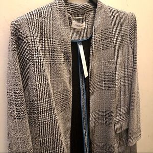 Calvin Klein Plaid Black & White Jacket 22W